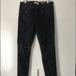 Zara demin ripped jeans